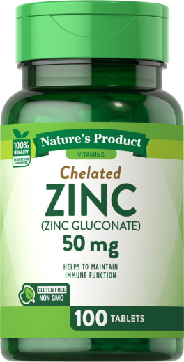 Chelatiertes Zink (Gluconat), 50 mg, 100 Tabletten