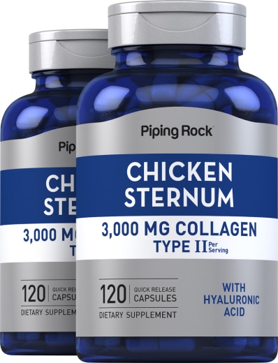 Chicken Sternum Collagen Type II, 3000 mg, 120 Quick Release Capsules, 2  Bottles