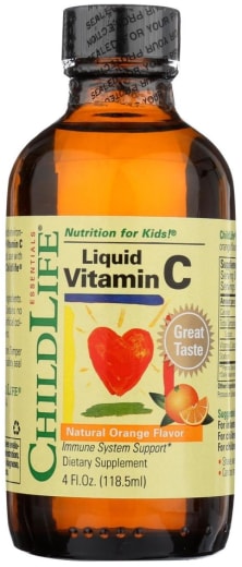 Lasten nestemäinen C-vitamiini (appelsiininmakuinen), 4 fl oz (118.5 mL) Pullo