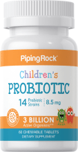 Probiotique pour les enfants à base de 14 souches et 3 milliards d'organismes (arôme baies naturelles), 60 Comprimés à croquer