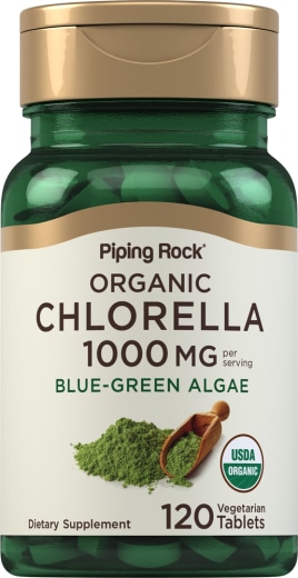 Chlorella z odprto celično steno, 1000 mg (na porcijo), 120 Vegetarijanske tablete