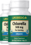 Chlorella, 500 mg (v jednej dávke), 60 Vegetariánske tablety, 2  Fľaše