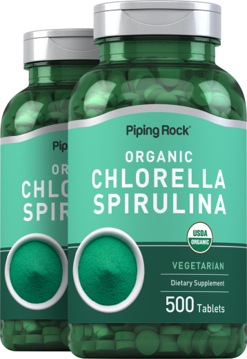 Chlorella (organski), 500 Tabletten, 2  Flaschen