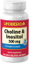 Colina & Inositol 500 mg, 100 Cápsulas de Rápida Absorção