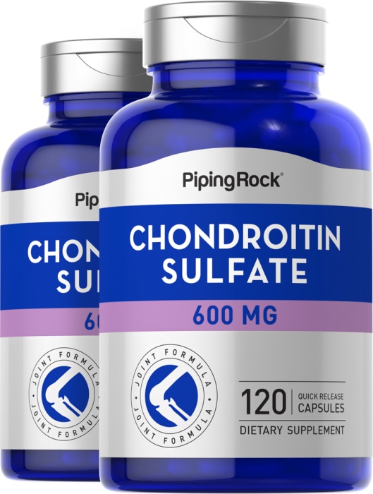 Sulfate de Chondroïtine, 600 mg, 120 Gélules à libération rapide, 2  Bouteilles
