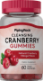 Reinigende Cranberry-Gummibärchen (natürliches Cranberry-Mango-Aroma), 60 Vegane Gummibärchen