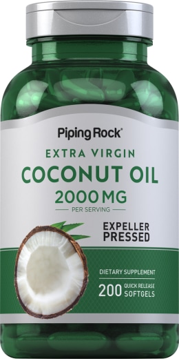 Coconut Oil (Extra Virgin), 2000 mg, 200 Quick Release Softgels