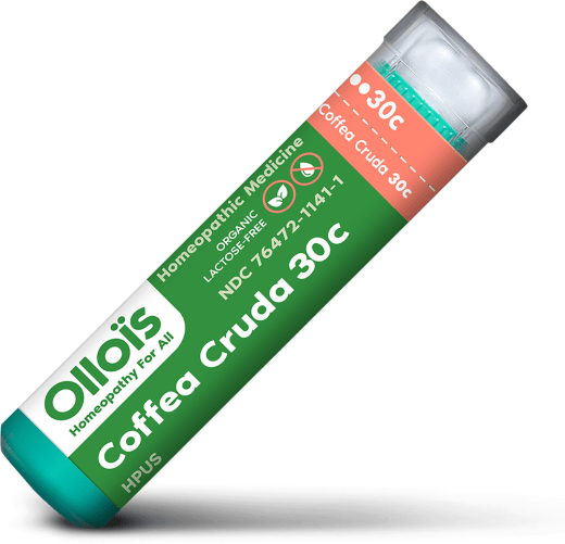 Coffea Cruda 30C順勢療法配方用於失眠, 80 小球