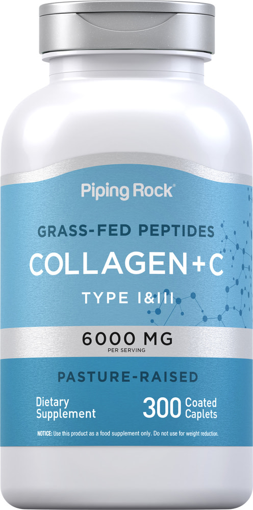 Overtreffen complicaties Onbelangrijk Collagen Type I & III, 6000 mg (per serving), 300 Coated Caplets |  PipingRock Health Products
