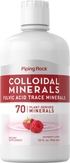 Koloidni minerali z naravnim okusom maline, 32 fl oz (946 mL) Steklenica