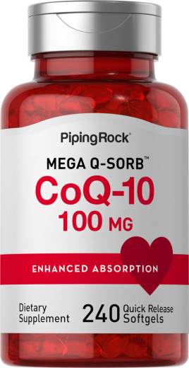 Absorberbar CoQ10, 100 mg, 240 Softgel for hurtig frigivelse