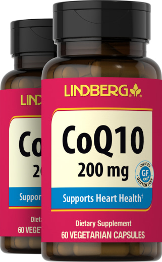 CoQ10, 200 mg, 60 Vegetarische capsules, 2  Flessen