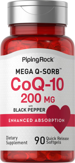 Absorberbar CoQ10, 200 mg, 90 Hurtigvirkende myke geleer