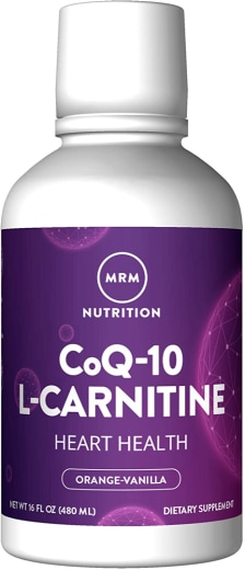 CoQ10 com L-carnitina líquida (baunilha e laranja), 16 fl oz Frasco