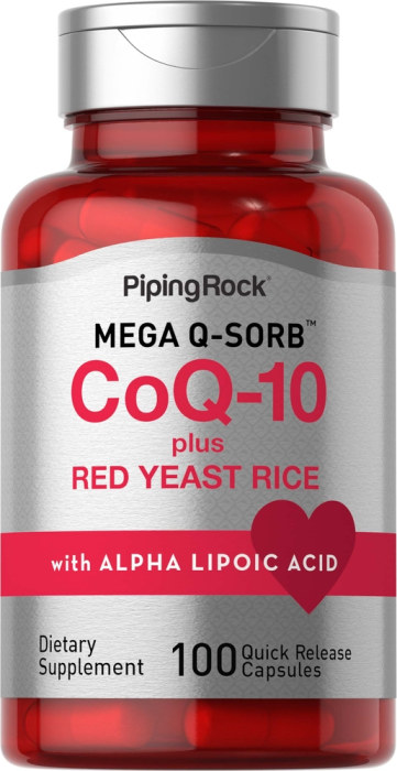 CoQ10 avec levure de Riz Rouge, 100 Gélules à libération rapide