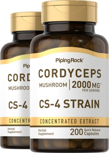 Cordyceps Mushroom, 2000 mg, 200 Quick Release Capsules, 2  Bottles