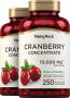 Cranberry-Konzentrat plus Vitamin C, 10,000 mg (pro Portion), 250 Kapseln mit schneller Freisetzung, 2  Flaschen