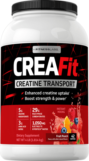 Transport creatină Punch de fructe CreaFit, 4 lb (1.814 kg) Sticlă