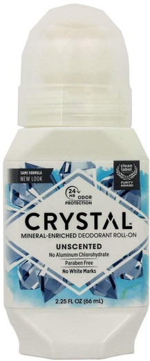 Roll-on desodorizante Crystal Body, 2.25 fl oz (66 mL) Frasco