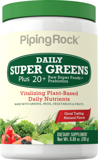 Serbuk Super Greens Harian (Organik), 9.88 oz (280 g) Botol