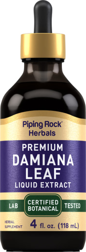 Alkoholfri damiana blad flydende ekstrakt, 4 fl oz (118 mL) Pipetteflaske