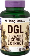 Racine de réglisse DGL à croquer Méga Puissance (Deglycyrisée), 4000 mg (par portion), 120 Comprimés à croquer
