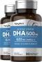 DHA con recubrimiento entérico, 500 mg, 90 Cápsulas blandas de liberación rápida, 2  Botellas/Frascos