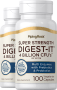 Digest-IT multienzymer, superstyrke med probiotika, 100 Vegetarianske kapsler, 2  Flasker