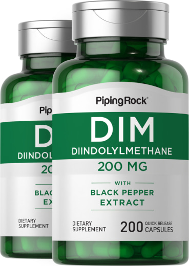 DIM (diindolylmethane), 200 mg, 200 Snel afgevende capsules, 2  Flessen