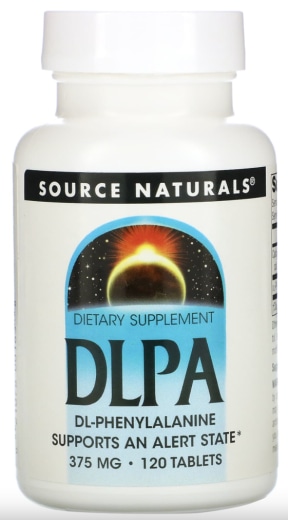 DL-fenilalanina (DLPA), 375 mg, 120 Compresse