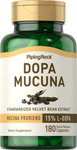 DOPA Mucuna Pruriens Standardized (Velvet Bean), 350 mg, 180 Quick Release Capsules