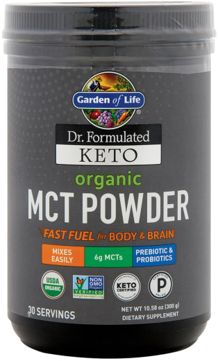 Dr. Formulated Keto MCT-pulver (Organisk), 10.58 oz (300 g) Flaske