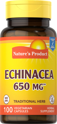 Equinácea, 650 mg, 100 Cápsulas vegetarianas