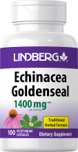 Echinacée Hydraste du Canada, 1400 mg (par portion), 100 Gélules végétales