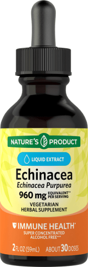 Echinacea Liquid Extract Alcohol Free, 960 mg, 2 fl oz (59 mL) Dropperful