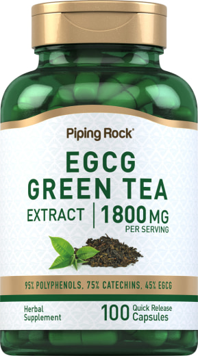 Extrait normalisé de thé vert EGCG, 1800 mg (par portion), 100 Gélules à libération rapide