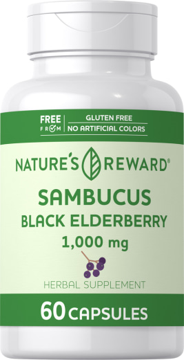 Elderberry Sambucus, 1,000 mg, 60 Capsules