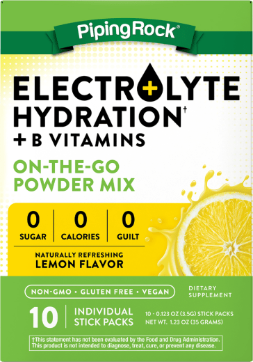 Hidratação eletrolítica + vitaminas B (Limão Naturalmente Refrescante), 10 Pacotes