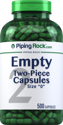 Empty Capsules Size "0", 500 Quick Release Capsules