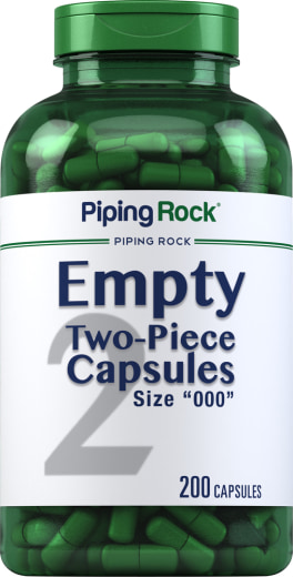 Empty Capsules Size "000", 200 Quick Release Capsules