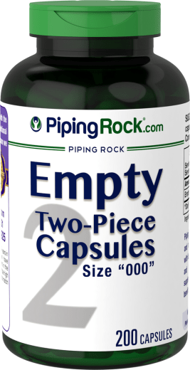 Lege capsules maat "000", 200 Snel afgevende capsules