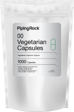 Empty Vegetarian Capsules Size "00", 1000 Capsules per Bag