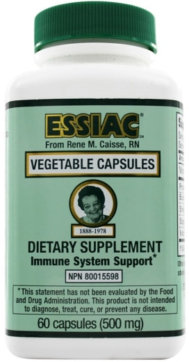 Ervas Essiac , 500 mg, 60 Cápsulas vegetarianas