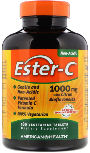 Ester-C com bioflavonóides cítricos, 1000 mg, 180 Comprimidos vegetarianos
