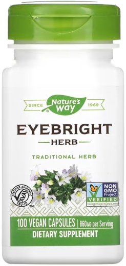 Eyebright , 860 mg (setiap sajian), 100 Kapsul Vegan