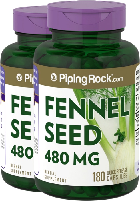 Fennel Seed, 480 mg, 180 Quick Release Capsules, 2  Bottles