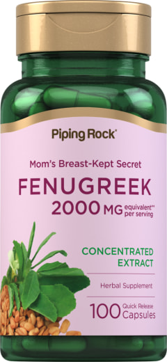 Fenugreek, 2000 mg, 100 Quick Release Capsules