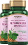 Fenugreek , 2000 mg (por dose), 100 Cápsulas de Rápida Absorção, 2  Frascos