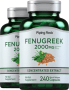 Fenugreek , 2000 mg (por dose), 240 Cápsulas de Rápida Absorção, 2  Frascos