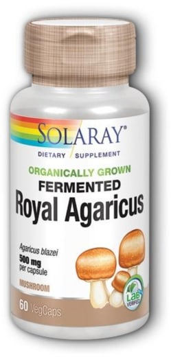 Fermentirana gljiva Royal Agaricus (Organske), 500 mg, 60 Vegetarijanske kapsule